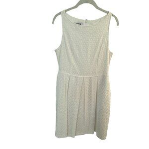 Kasper Sleeveless White 100% Cotton Dress Size 12 EUC